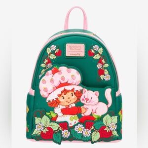 Loungefly Strawberry Shortcake Custard & Strawberry Embroidered Mini Backpack